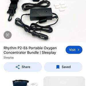 Rhythm Black Portable Oxygen Concentrator Bundle